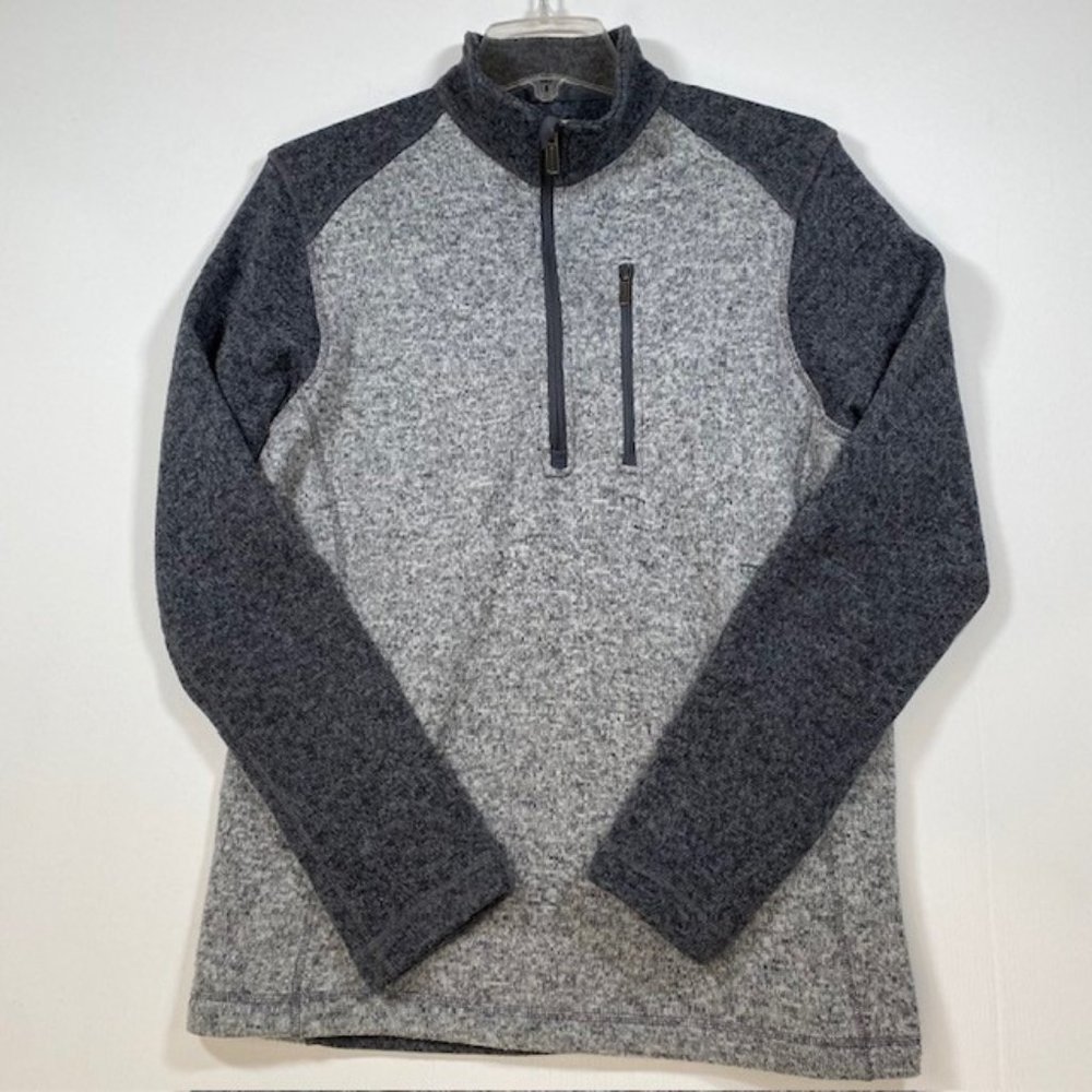 Woolrich Men's Marled Gray Pullover Quarter Zip Sweater Adult Size‎ Medium